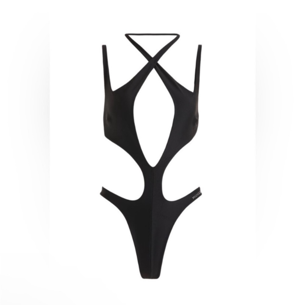 Mugler halter bathing suit